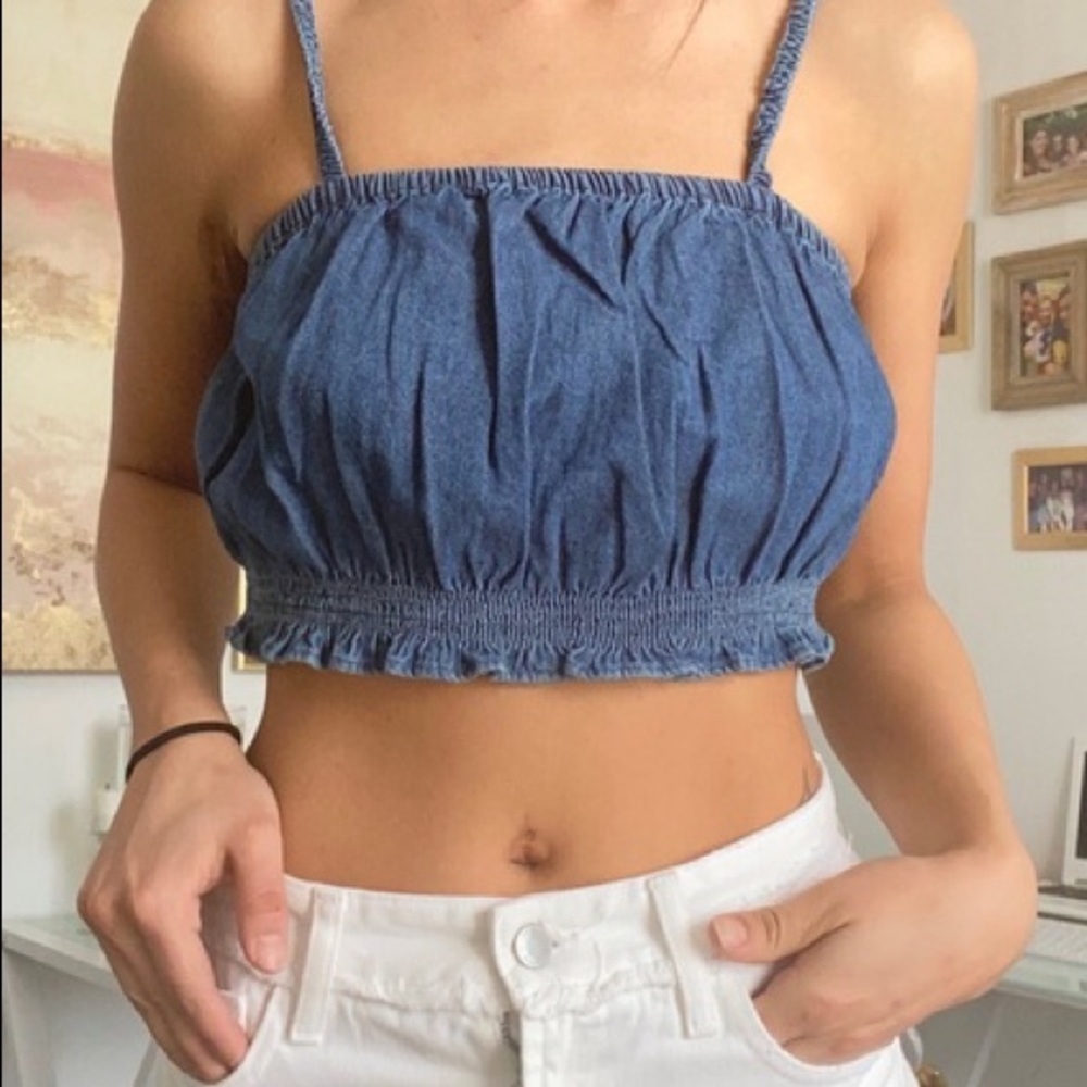 AE jean crop top